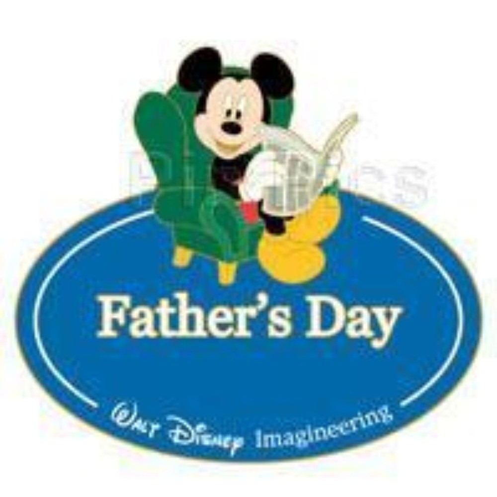 Disney Pin Mickey Mouse Father's Day Cast Member WDI Name Tag‎ LE 300 68903